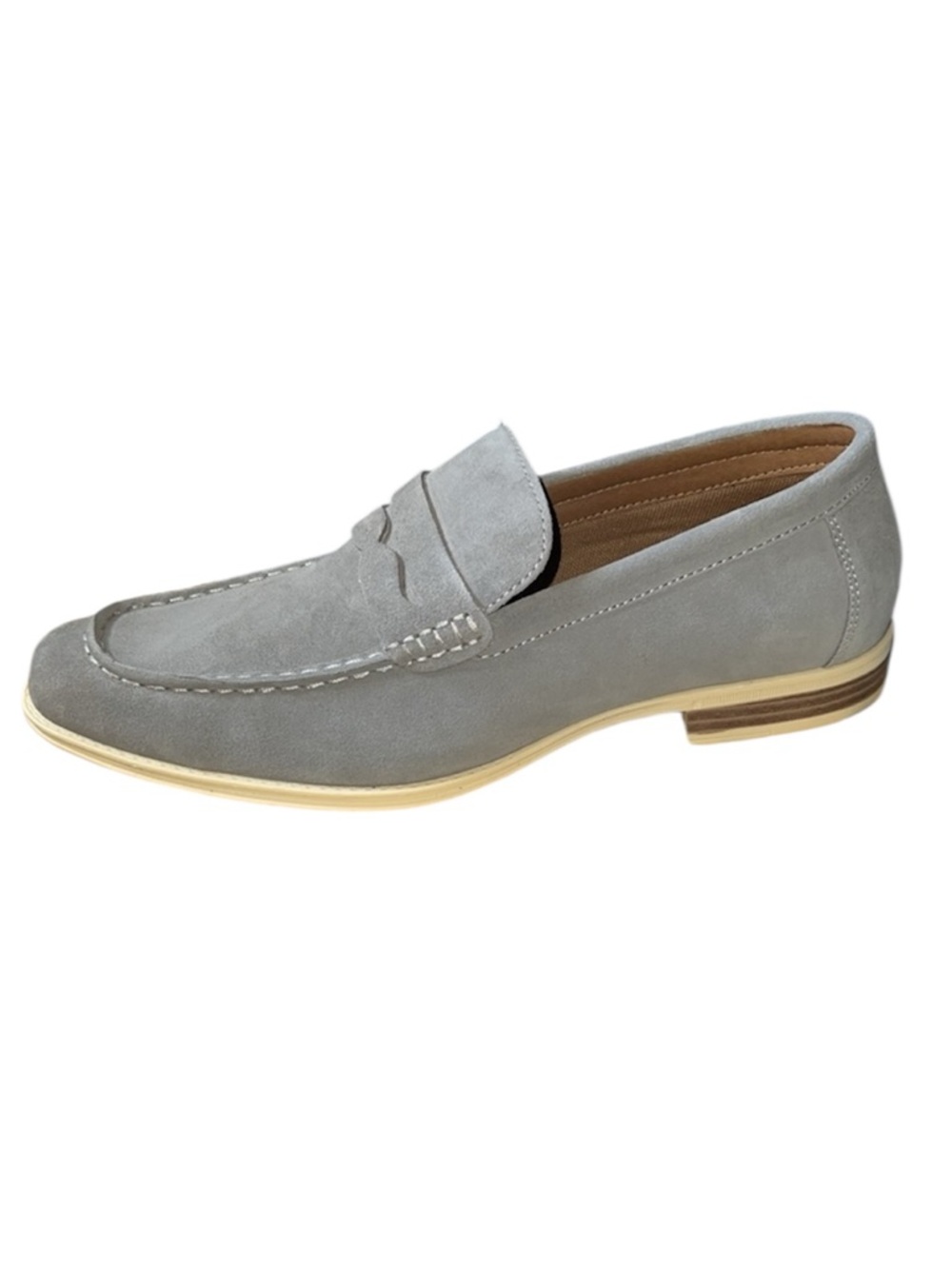 Madden NYC Men’s Grey Slip-On Clay Loafers with Sleek Design Size 10 NWT